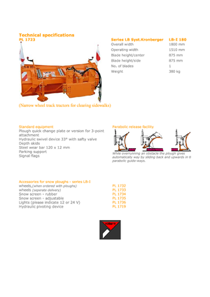 Spazzaneve leggeri Hydrac LB I 180