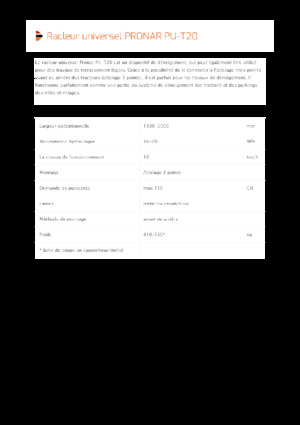 Spazzaneve con apertura a cerniera Pronar PU-T20