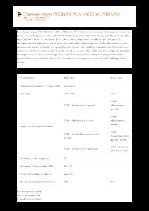 Spazzaneve con apertura a cerniera Pronar PUV 1400