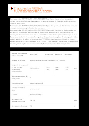 Spazzaneve con apertura a cerniera Pronar PUV 1500M