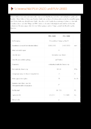 Spazzaneve con apertura a cerniera Pronar PUV 2800