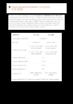 Spazzaneve con apertura a cerniera Pronar PUV 2800
