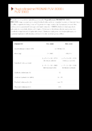 Spazzaneve con apertura a cerniera Pronar PUV 3300
