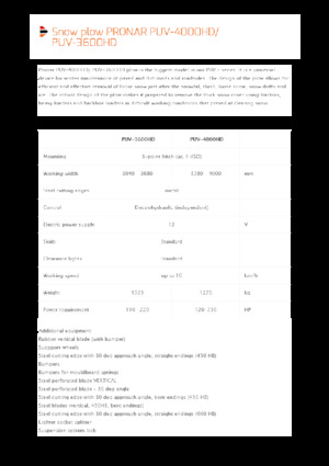 Spazzaneve con apertura a cerniera Pronar PUV 3600HD