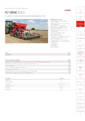 Seminatrici Unia FS T Drive 1500/3