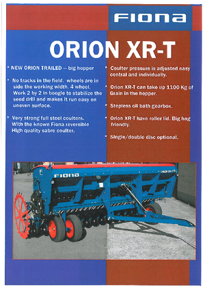 Seminatrici Fiona Orion 4,0 XR
