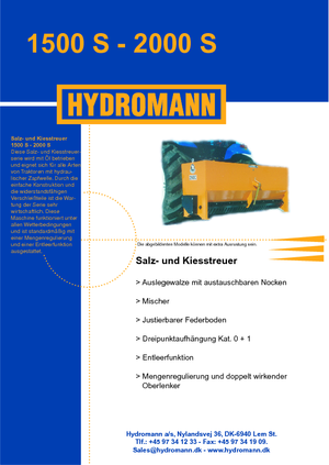 Spanditrici a montaggio esterno Hydromann 1500 S