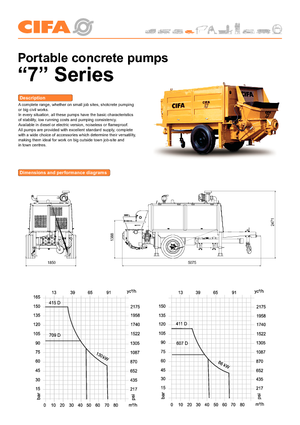 Pompe per calcestruzzo fisse CIFA PC 411 D