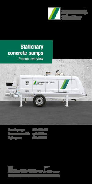 Pompe per calcestruzzo fisse SCHWING-Stetter SP 9500 E Container