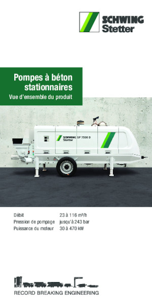 Pompe per calcestruzzo fisse SCHWING-Stetter SP 9500 E Container