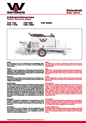 Pompe per calcestruzzo fisse Waitzinger THS 70 D