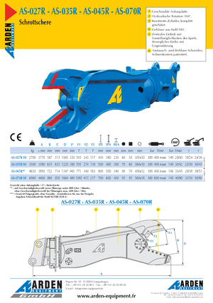 Multiprocessori idraulici (Cesoie) Arden AS 027 R SV