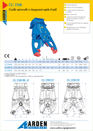 Multiprocessori idraulici (Cesoie) Arden CU 3500 CF