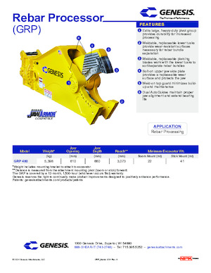 Multiprocessori idraulici (Cesoie) Genesis GRP 480
