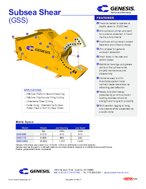 Multiprocessori idraulici (Cesoie) Genesis GSS 775