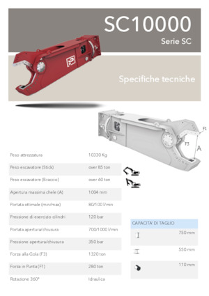 Multiprocessori idraulici (Cesoie) Promove SC 10000