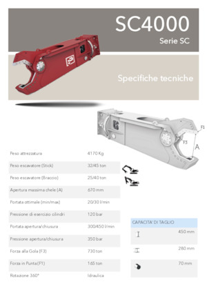 Multiprocessori idraulici (Cesoie) Promove SC 4000