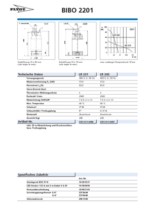 Pompe fognarie Flygt-Pumpen 2201 LR 243