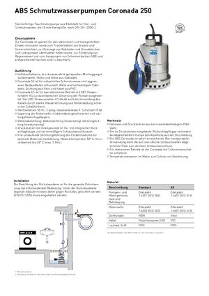 Pompe fognarie ABS-Pumpen Coronada 250 W