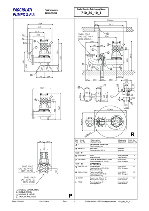 Pompe fognarie Faggiolati G 410 R6V1-M64AA2