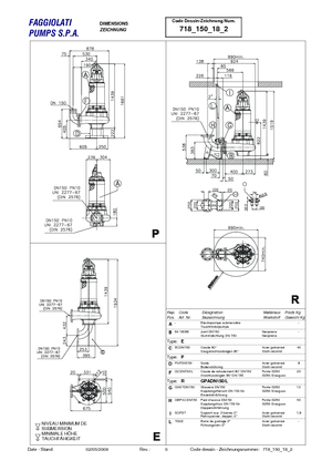 Pompe fognarie Faggiolati G 418 R2C1-S80AA2
