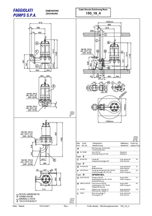 Pompe fognarie Faggiolati G 418 R3V3-S100AA2