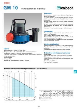 Pompe fognarie Calpeda GM 10 QM