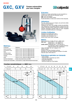 Pompe fognarie Calpeda GXC 40 A