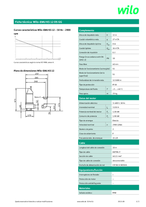 Pompe fognarie WILO-EMU Pumpen EMU KS 12DS GG 