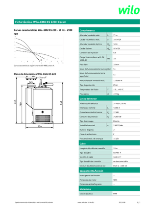 Pompe fognarie WILO-EMU Pumpen KS 220 H Ceram