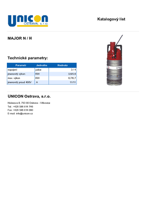 Pompe fognarie Grindex Major H