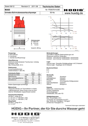 Pompe fognarie Grindex Maxi N