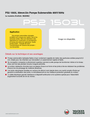 Pompe fognarie Wacker Neuson PS2 1503 L