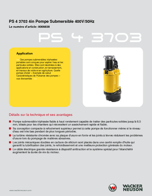 Pompe fognarie Wacker Neuson PS4 3703
