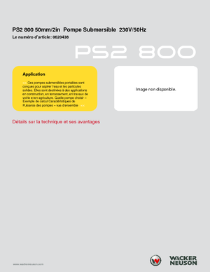 Pompe fognarie Wacker Neuson PSA2 800