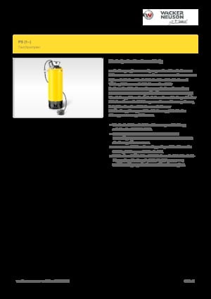 Pompe fognarie Wacker Neuson PST2 400