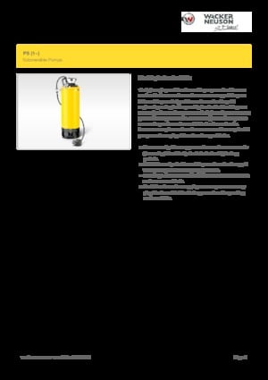 Pompe fognarie Wacker Neuson PST2 400