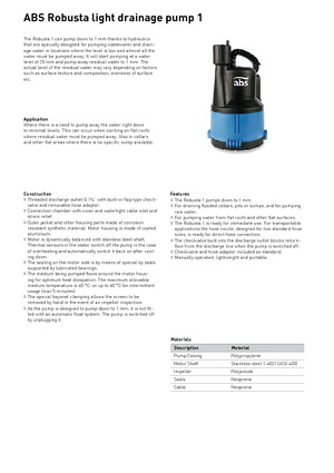 Pompe fognarie ABS-Pumpen Robusta 1