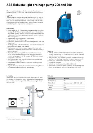 Pompe fognarie ABS-Pumpen Robusta 200 TS