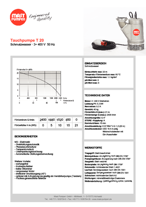 Pompe fognarie Mast-Pumpen T 20