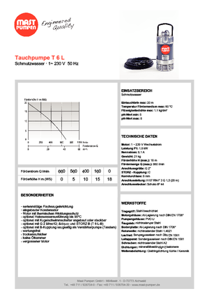 Pompe fognarie Mast-Pumpen T 6 L