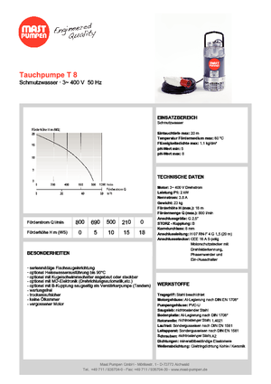 Pompe fognarie Mast-Pumpen T 8