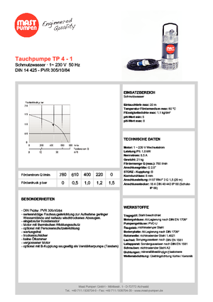 Pompe fognarie Mast-Pumpen TP 4-1
