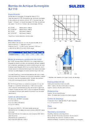 Pompe fognarie Sulzer XJ 110 ND