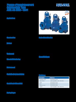 Pompe autoadescanti per acque torbide Sulzer AS 0831 S 22-4 D/TKS