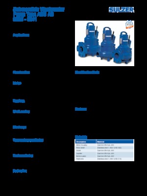 Pompe autoadescanti per acque torbide Sulzer AS 0840 S 26-2 D/TKS
