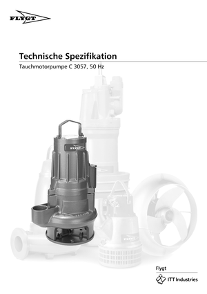 Pompe autoadescanti per acque torbide Flygt-Pumpen CS 3057 LR 254