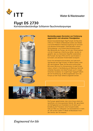 Pompe autoadescanti per acque torbide Flygt-Pumpen DS 2730 LR 441