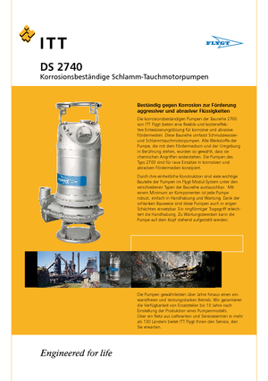 Pompe autoadescanti per acque torbide Flygt-Pumpen DS 2740 LR 243