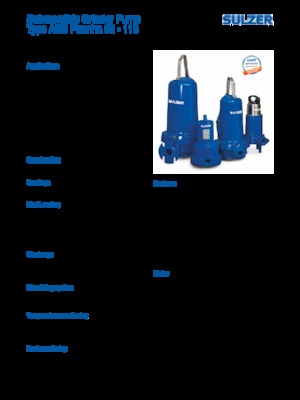 Pompe autoadescanti per acque torbide Sulzer Piranha S 21-2